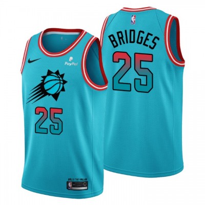 Nike Phoenix Suns #25 Mikal Bridges Men's 2022-23 City Edition NBA Jersey - Cherry Blossom Blue Men's